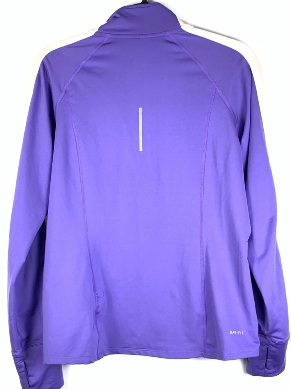 Nike Dri-FIT Running Half Zip Pullover Purple White Thumbholes Women’s M